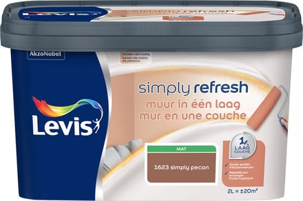 Levis - Simply Refresh Muur In Een Laag - Simply Pecan - 2 L