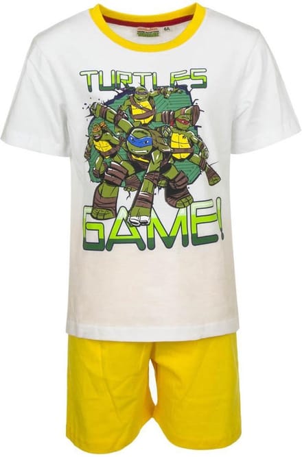 Teenage Mutant Ninja Turtles - Shortama - Geel - Maat 98