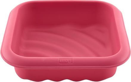 Lurch - bakvorm golf - vierkant 17x17cm - siliconen - roze