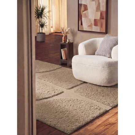 Ted Baker Lambeth hoogpolig vloerkleed Jasper Beige - 160 x 230 cm - (M)