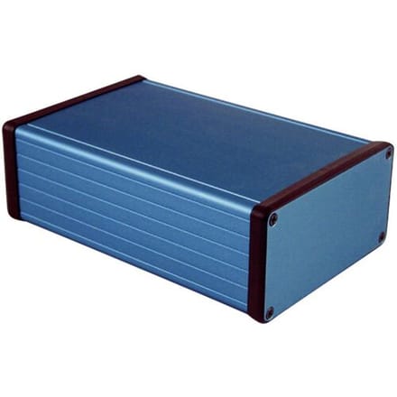 Hammond Electronics 1455N1601BU – Universele behuizing – 160 x 103 x 53 mm – Aluminium – Blauw
