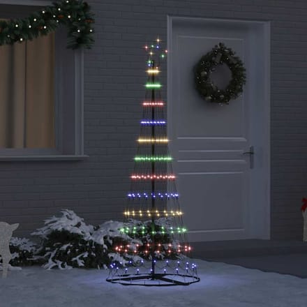 vidaXL - LED - kerstboom - Multikleur - 184.5 - cm - Metaal