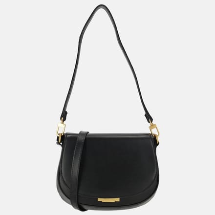 Ted Baker Leren schoudertas Kkhayla Lock Detail Shoulder Bag Black zwart