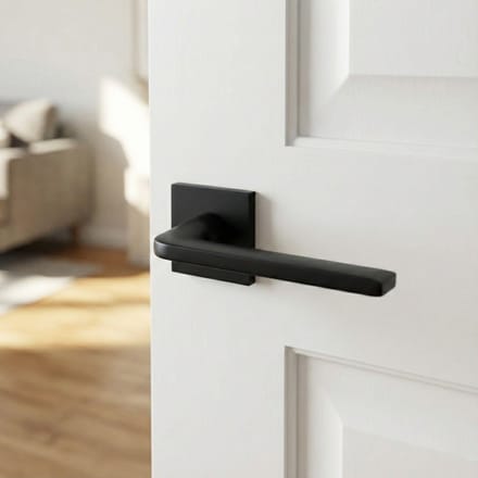 Kuchinox Sao Deurklink Zwart SLIM 6 mm - Modern design