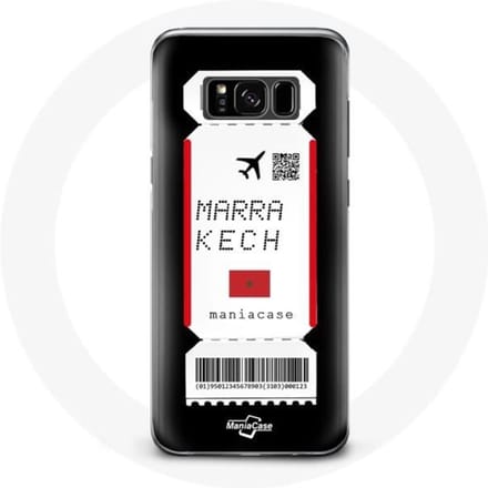Coque pour Samsung Galaxy S8 Billet d'avion Marrakech Maroc