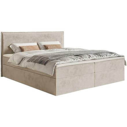 Boxspring Esmay velvet met opbergruimte en topper 180 x 200 cm | NADUVI Collection