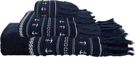 Marine Business Santorini blauwe Anker Handdoekset (3 stuks)