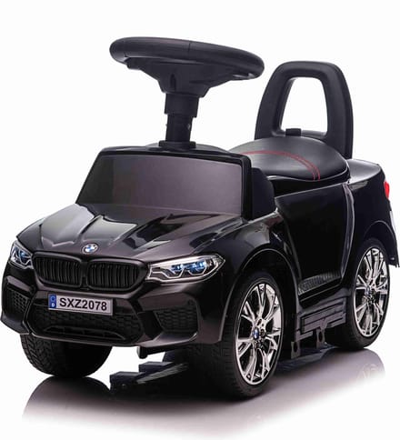 Bogi luxe loopauto - loopwagen - Babywalker - BMW M5 - Leren zitje - Luxe uitvoering - Goede kwaliteit - Zwart