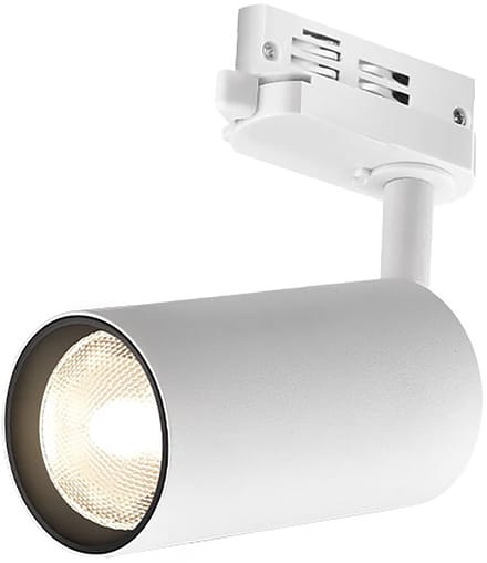 LED Railverlichting - Track Spot - Braytron - GU10 Fitting - 3 Fase - Rond - Mat Wit - Aluminium