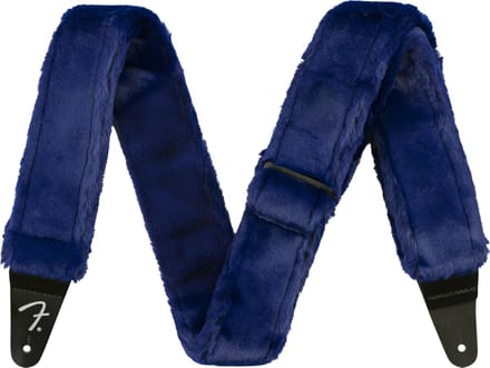 Fender Poodle Plush Strap, Blue - Gitaarband - blauw