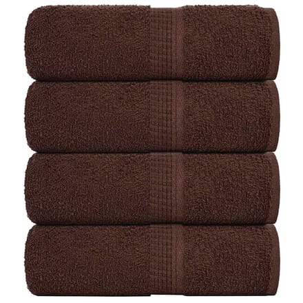 vidaXL - Washandjes - FROGN - 4 - st - 30x30 - cm - 360 - g/m² - bruin