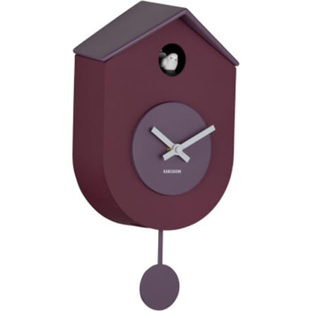 Karlsson - Wandklok Grato Cuckoo - Dark mauve & soft lavender