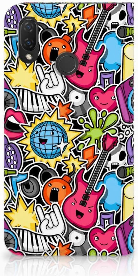 Huawei P Smart Plus Hippe Standcase Punk Rock