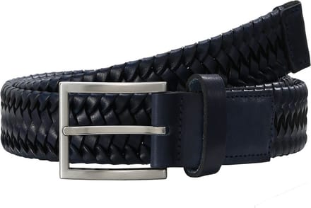 LLOYD Leren Riem Braided Men´s Belt W80 Marine Blauw