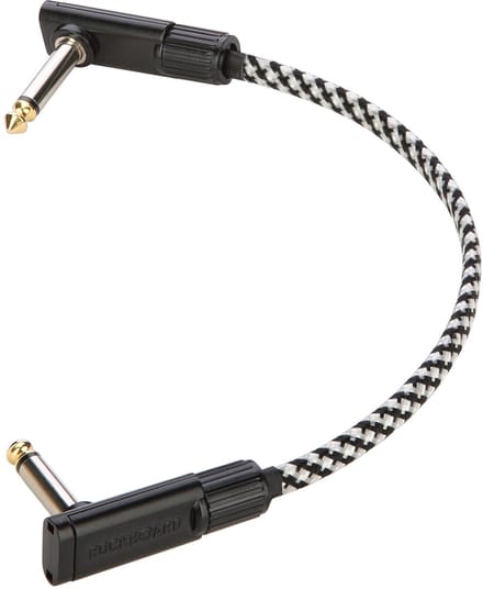 RockBoard Tweed Series Flat Patch Cable Salt&Pepper 20 cm