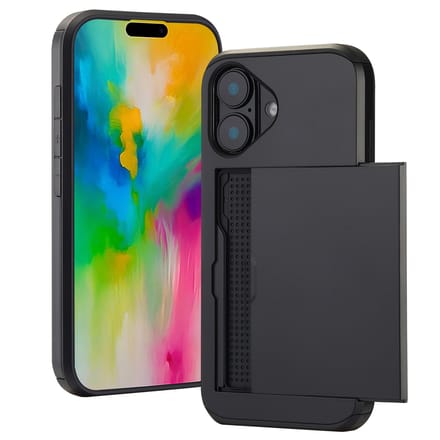 imoshion Hoesje met Pasjeshouder - Geschikt voor Apple iPhone 16 - Zwart