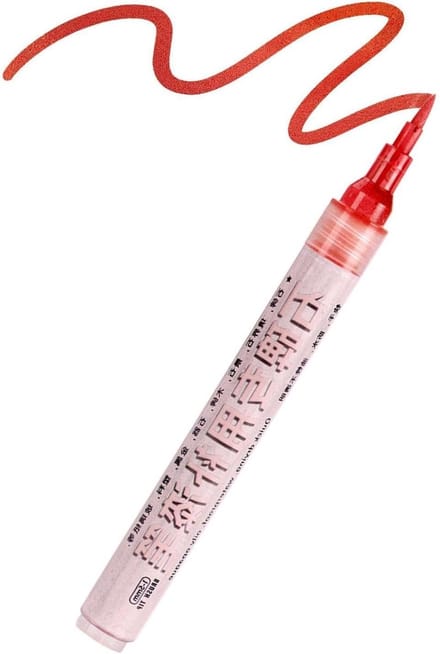 Steen Markeringspen - Inscriptie Stift - Grafsteen Restauratie - Waterbestendige Kleur - 17 x 4 x 1 cm - Rood