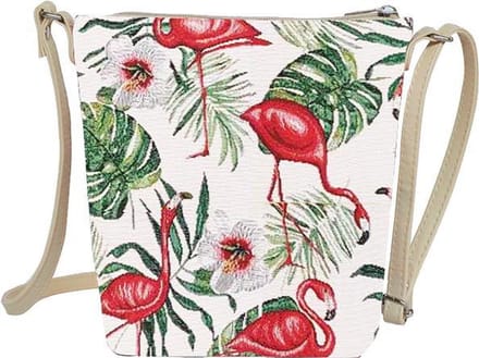 Elegant smal tasje - Gobelin -  Flamingo
