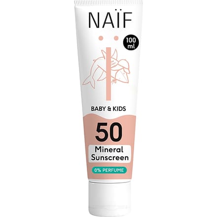 Naïf - Minerale Zonnebrand crème - 0% parfum - SPF50 - 100ml