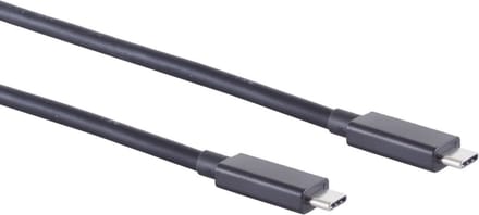 USB-C naar USB-C kabel - USB4 (tot 40 Gbit/s) - PD tot 100W - video tot 8K 60Hz / zwart - 1 meter