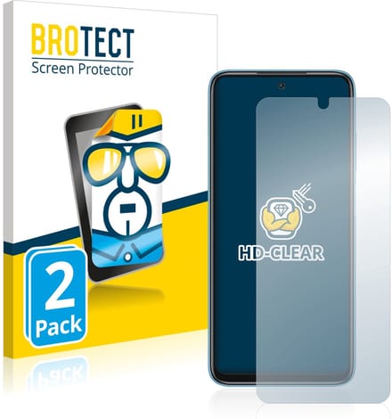 BROTECT - Screenprotector voor Xiaomi Redmi 10 (2022) - Folie Beschermfolie transparant 2 Stuks