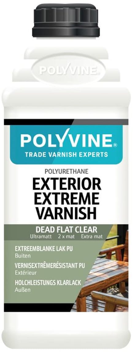 Polyvine Extreem Blanke Lak PU voor Buiten extra mat 1 Liter
