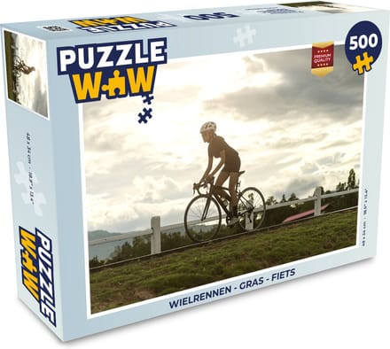 Puzzel Wielrennen - Gras - Fiets - Legpuzzel - Puzzel 500 stukjes