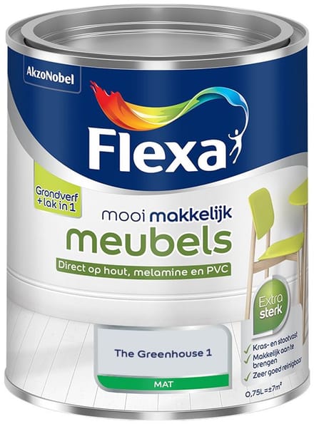 Flexa - Mooi Makkelijk Meubels Mat - The Greenhouse 1 - Mengverf - 750 Ml