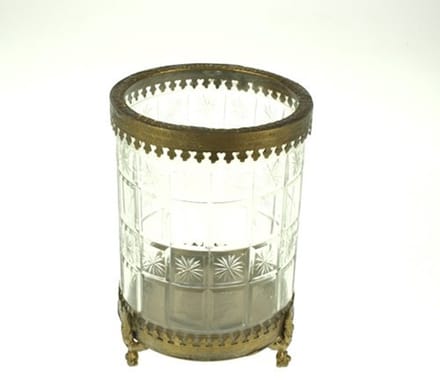 Glass candle holder Ø8,5xH12cm