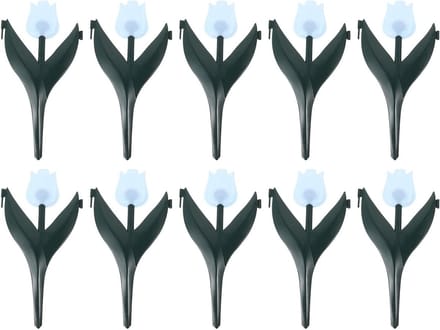 Kunststof Tuinrand - Bloembed Hek - Tuin Decoratie - Tulp Ontwerp - 10 Stuks - Blauw