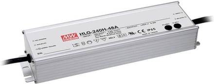 Mean Well HLG-240H-48A LED-driver, LED-transformator Constante spanning, Constante stroomsterkte 240 W 5 A 48 V/DC PFC-