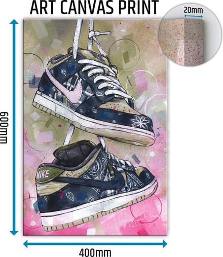 Sneaker canvas 40x60 cm