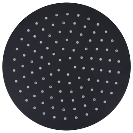 vidaXL - Regendouchekop - rond - 25 - cm - roestvrij - staal - zwart