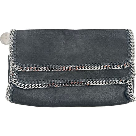 Stella McCartney Falabella Clutch Bag in Zwart Shaggy Deer