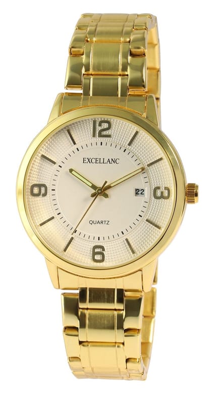 EXCELLANC Herenhorloge metaal Datumsweergave