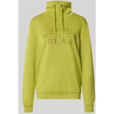sweatshirt met opstaande kraag en statementprint