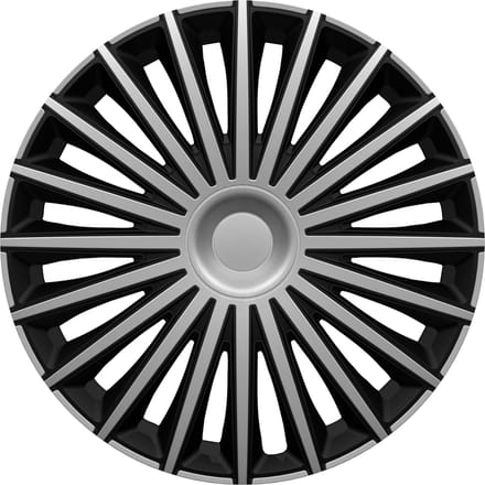 Carpoint Wieldoppenset Dakota 16 Inch Zilver/zwart 4 Stuks