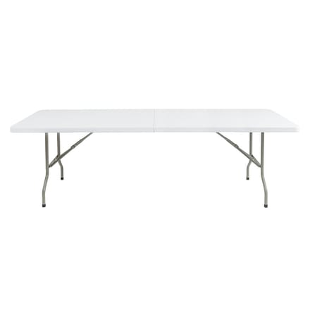 Bolero rechthoekige inklapbare tafel wit 8ft