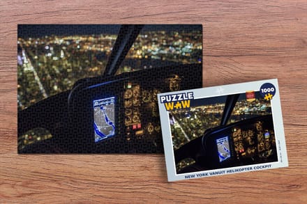 Puzzel New York vanuit helikopter cockpit - Legpuzzel - Puzzel 1000 stukjes volwassenen