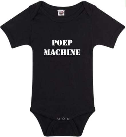Romper poepmachine zwart I maat 86/92 I Logostar