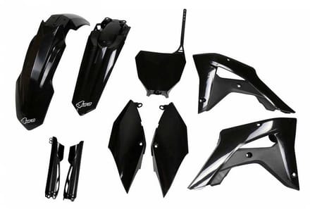 Ufo Honda Crf 250rx/450rx 2019-2021 Hokit120f-001 Fork Protectors & Plastic Set Zwart