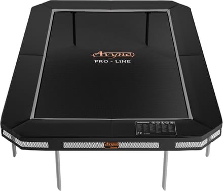 Avyna InGround Trampoline 380x255 cm – Rechthoekig – Zwart – Groot Model – Kwaliteitstrampoline – Ingraaftrampoline