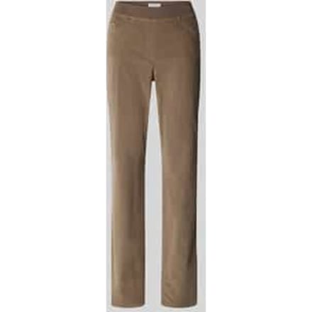Flared fit corduroy broek met viscose, model 'PAMINA'