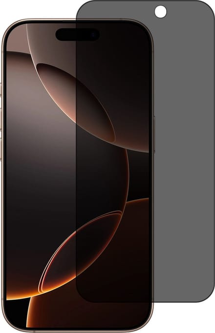 Privacy Screen protector Geschikt voor iPhone 16 Pro - Full screen protector tempered glass van gehard glas