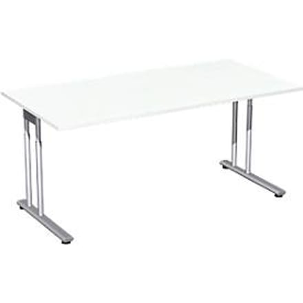Bureautafel PALENQUE, C-poot, rechthoek, B 1600 x D 800 x H 720 mm, wit