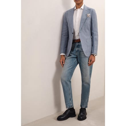Reiss Sb 2b Notch Linen Blazer Airforce Blue Größe: 40 | Blazer Outlet | Herren | Weiß