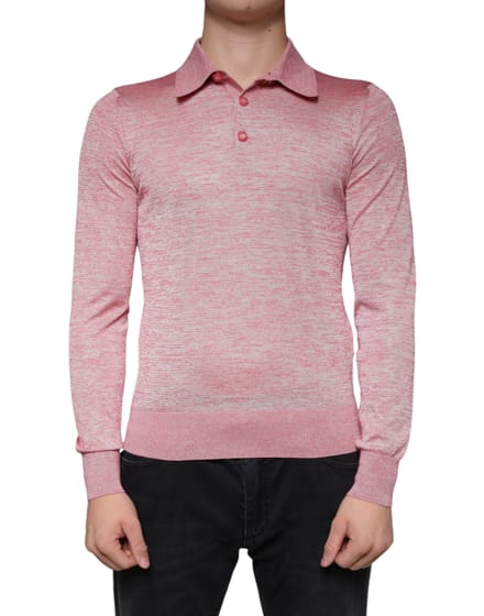 Lange Mouwen Gebreide Polo Shirt