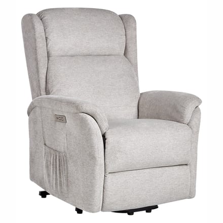 ELEGY - Verstelbare fauteuil - Lichtgrijs - Polyester