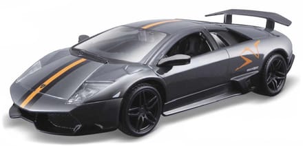 Bburago Lamborghini Murcialago - Modelauto - Schaal 1:32 - Donker Grijs/Oranje