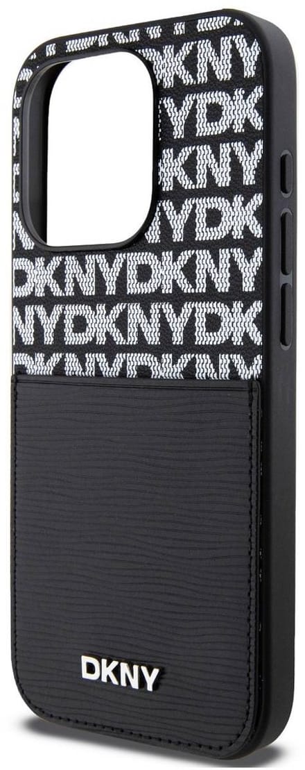 DKNY, Hoesje geschikt voor iPhone 14 Pro Max - met Kaarthouder, Zwart